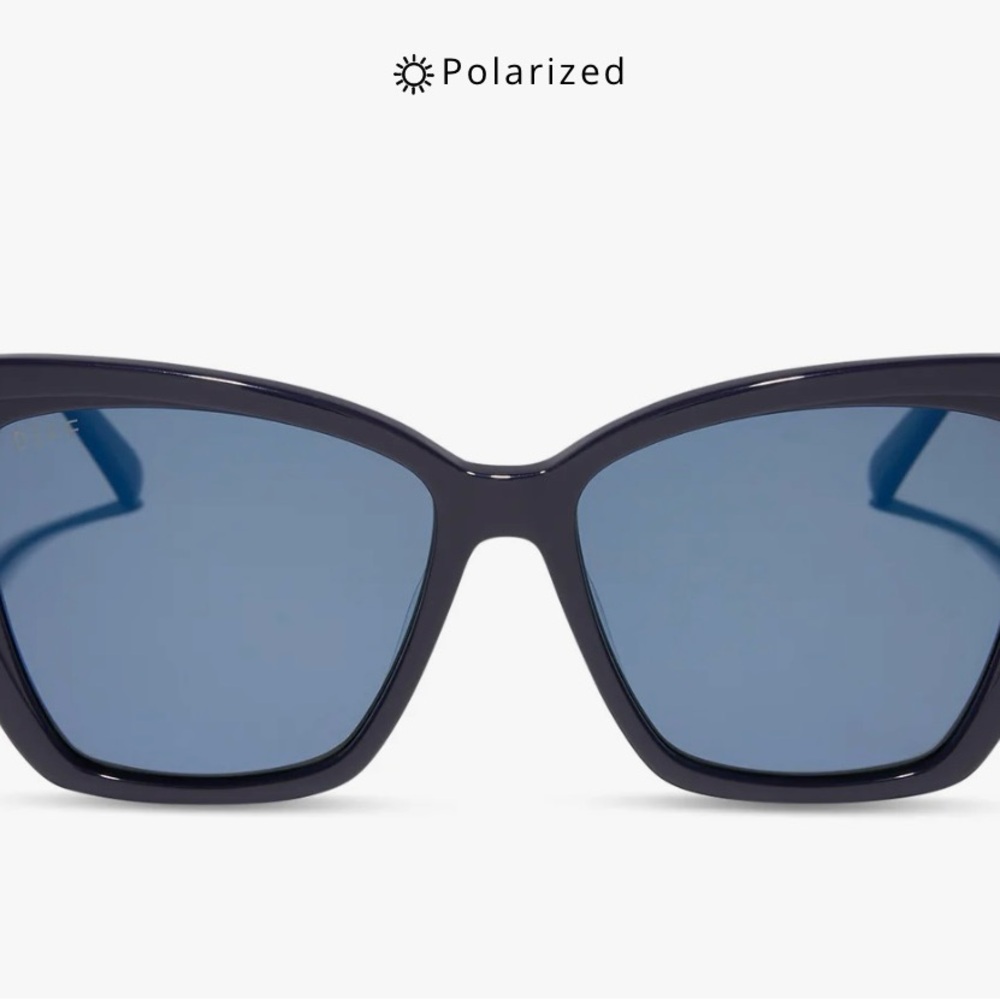 Diff Eyewear Becky II Royal Midnight Mirror Polarized Sunglasses NEW